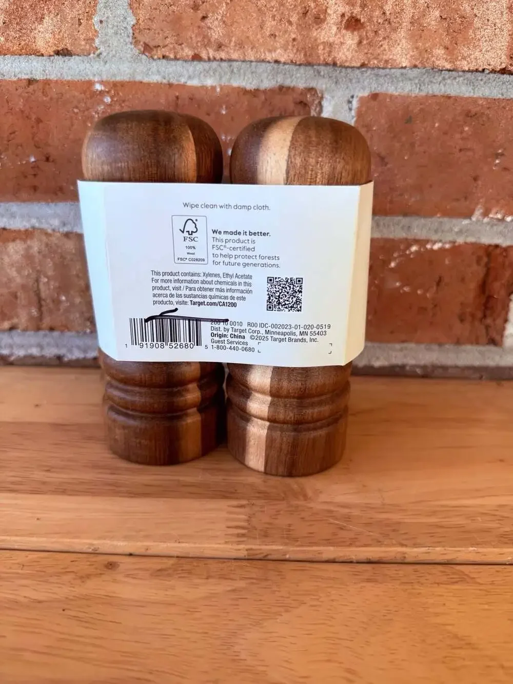 Threshold Salt & Pepper Grinder Set Acacia Wood